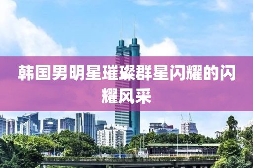 韓國男明星璀璨群星閃耀的閃耀風(fēng)采