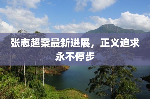 張志超案最新進(jìn)展，正義追求永不停步