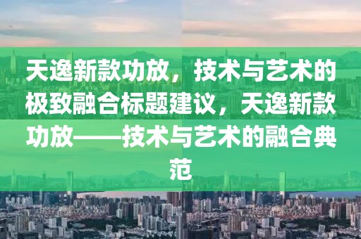 天逸新款功放，技術(shù)與藝術(shù)的極致融合標(biāo)題建議，天逸新款功放——技術(shù)與藝術(shù)的融合典范