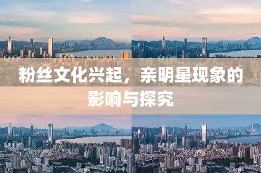 粉絲文化興起，親明星現(xiàn)象的影響與探究