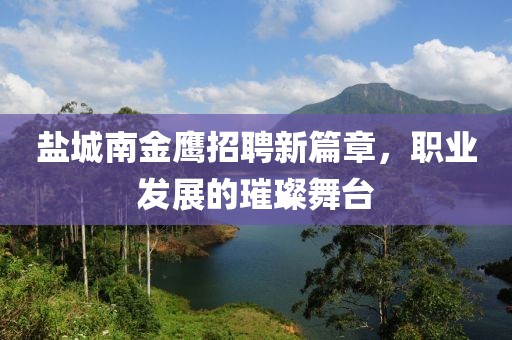 鹽城南金鷹招聘新篇章，職業(yè)發(fā)展的璀璨舞臺