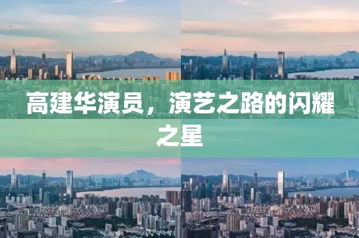 高建華演員，演藝之路的閃耀之星
