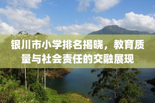 銀川市小學排名揭曉，教育質(zhì)量與社會責任的交融展現(xiàn)
