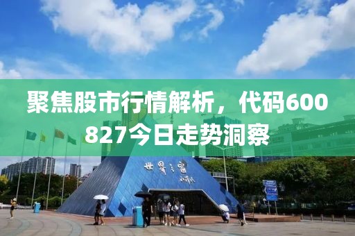 聚焦股市行情解析，代碼600827今日走勢洞察