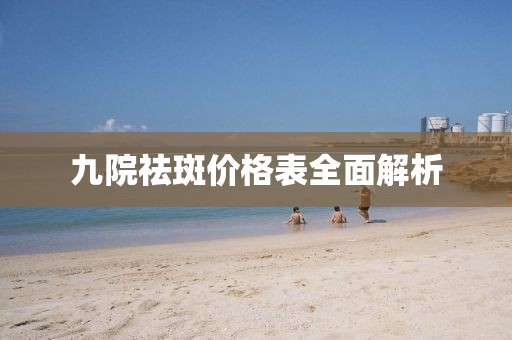 九院祛斑價格表全面解析