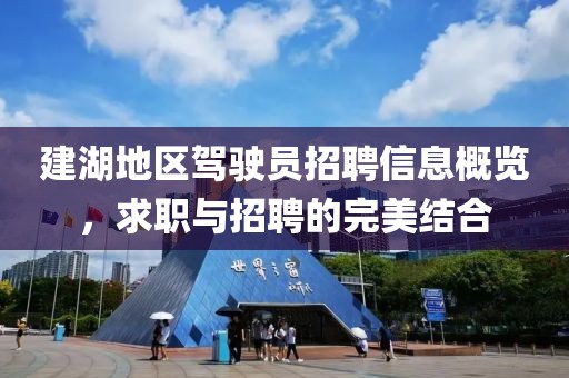 建湖地區(qū)駕駛員招聘信息概覽，求職與招聘的完美結(jié)合