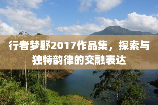 行者夢野2017作品集，探索與獨特韻律的交融表達