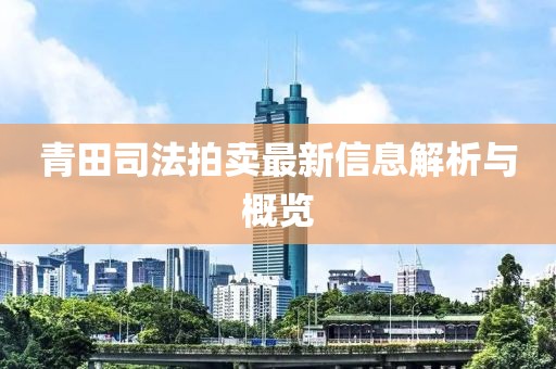 青田司法拍賣最新信息解析與概覽