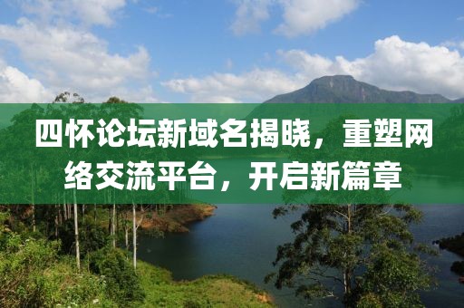四懷論壇新域名揭曉，重塑網(wǎng)絡(luò)交流平臺(tái)，開啟新篇章
