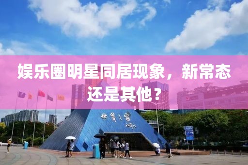 娛樂(lè)圈明星同居現(xiàn)象，新常態(tài)還是其他？