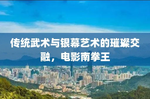 傳統(tǒng)武術(shù)與銀幕藝術(shù)的璀璨交融，電影南拳王