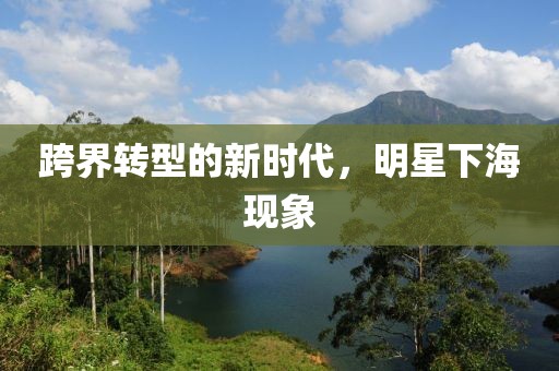 跨界轉(zhuǎn)型的新時代，明星下?，F(xiàn)象