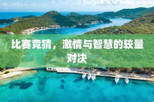 比賽競猜，激情與智慧的較量對決
