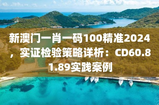 新澳門一肖一碼100精準2024，實證檢驗策略詳析：CD60.81.89實踐案例