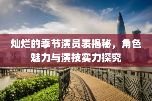 燦爛的季節(jié)演員表揭秘，角色魅力與演技實力探究