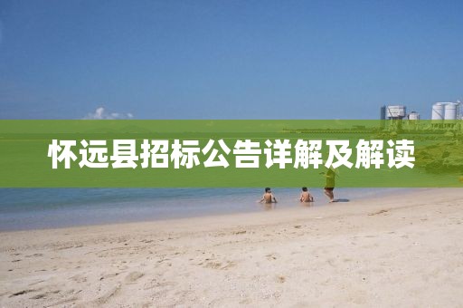 懷遠(yuǎn)縣招標(biāo)公告詳解及解讀