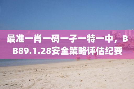 最準(zhǔn)一肖一碼一孑一特一中，BB89.1.28安全策略評估紀(jì)要