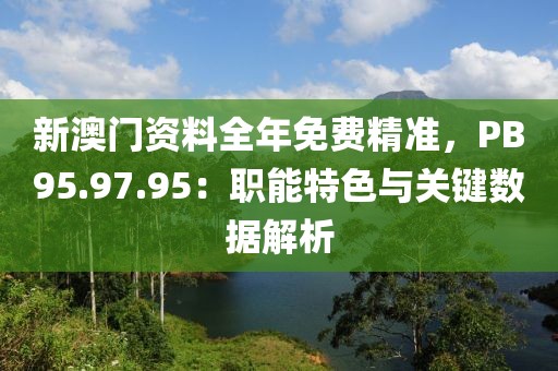 新澳門(mén)資料全年免費(fèi)精準(zhǔn)，PB95.97.95：職能特色與關(guān)鍵數(shù)據(jù)解析