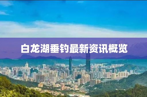 白龍湖垂釣最新資訊概覽