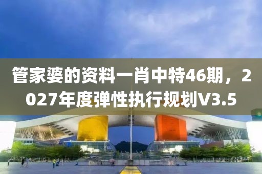 管家婆的資料一肖中特46期，2027年度彈性執(zhí)行規(guī)劃V3.5