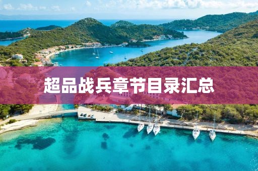 超品戰(zhàn)兵章節(jié)目錄匯總