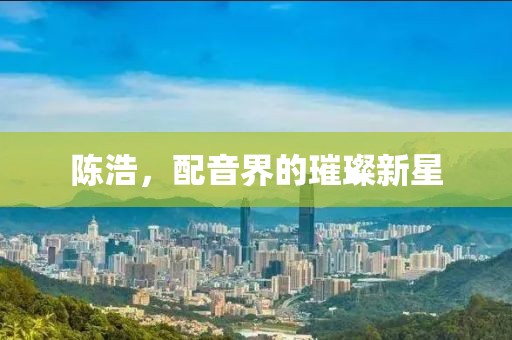 陳浩，配音界的璀璨新星