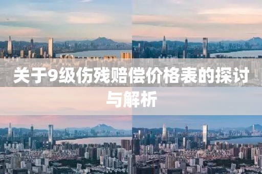 關(guān)于9級(jí)傷殘賠償價(jià)格表的探討與解析