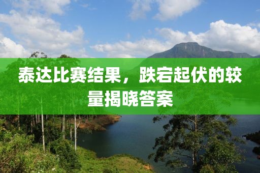 泰達比賽結(jié)果，跌宕起伏的較量揭曉答案