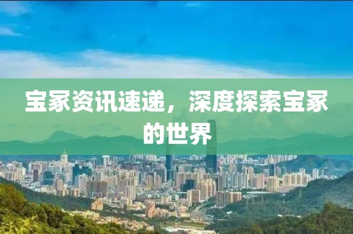 寶冢資訊速遞，深度探索寶冢的世界