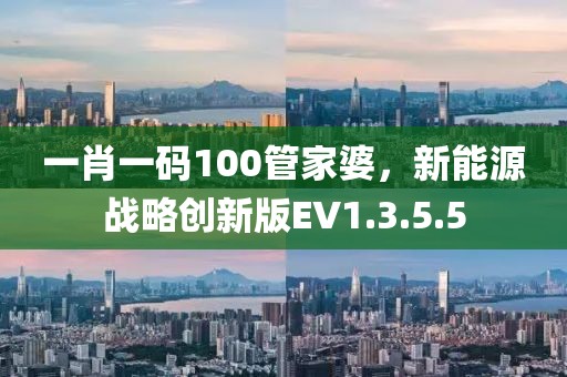 一肖一碼100管家婆，新能源戰(zhàn)略創(chuàng)新版EV1.3.5.5