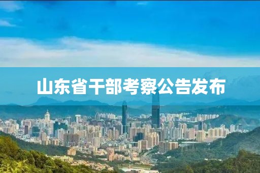 山東省干部考察公告發(fā)布