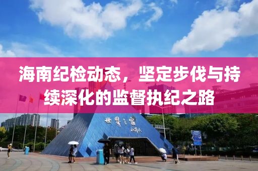 海南紀檢動態(tài)，堅定步伐與持續(xù)深化的監(jiān)督執(zhí)紀之路