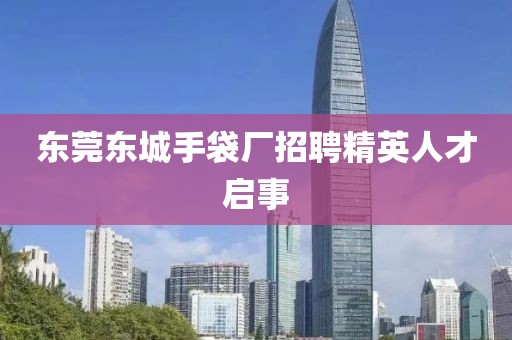 東莞東城手袋廠招聘精英人才啟事