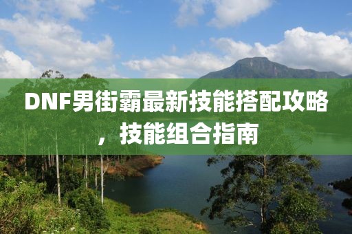 DNF男街霸最新技能搭配攻略，技能組合指南