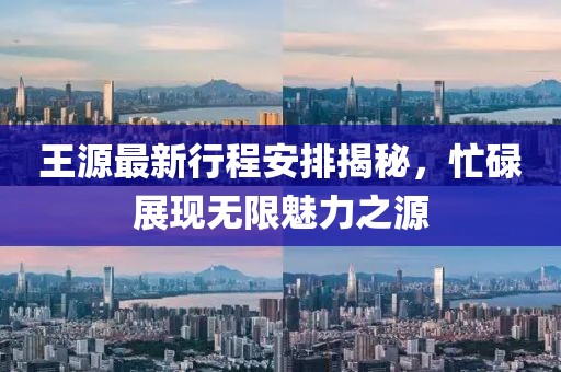 王源最新行程安排揭秘，忙碌展現(xiàn)無限魅力之源
