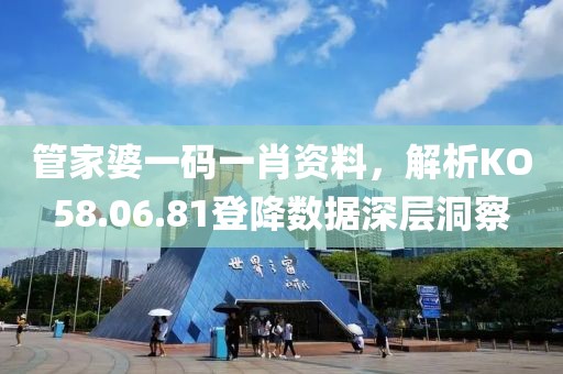 管家婆一碼一肖資料，解析KO58.06.81登降數(shù)據(jù)深層洞察