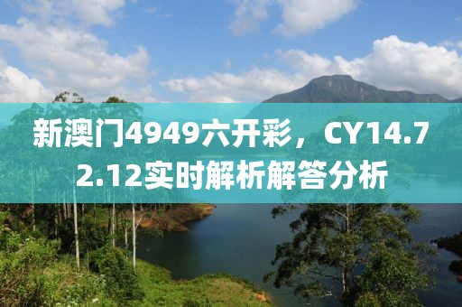新澳門4949六開彩，CY14.72.12實(shí)時(shí)解析解答分析