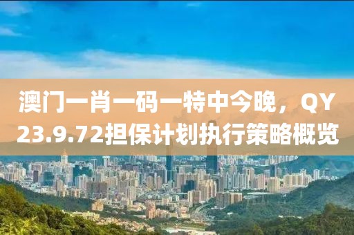 澳門一肖一碼一特中今晚，QY23.9.72擔保計劃執(zhí)行策略概覽