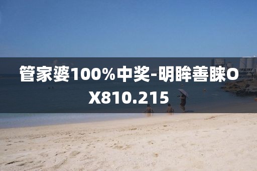 管家婆100%中獎(jiǎng)-明眸善睞OX810.215