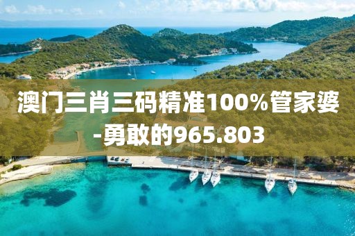 澳門三肖三碼精準(zhǔn)100%管家婆-勇敢的965.803