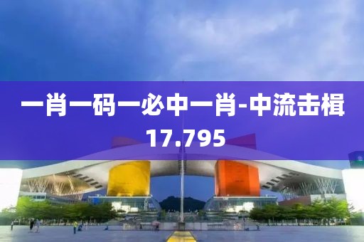 一肖一碼一必中一肖-中流擊楫 17.795