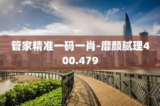管家精準一碼一肖-靡顏膩理400.479