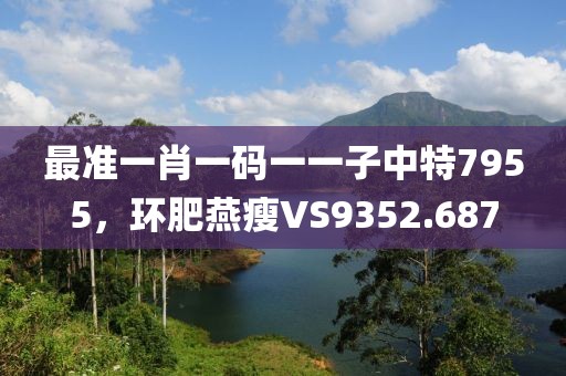 最準(zhǔn)一肖一碼一一子中特7955，環(huán)肥燕瘦VS9352.687