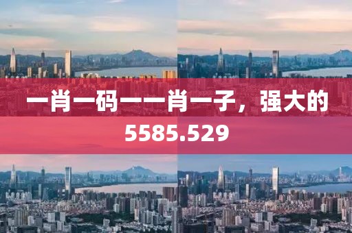 一肖一碼一一肖一子，強大的5585.529