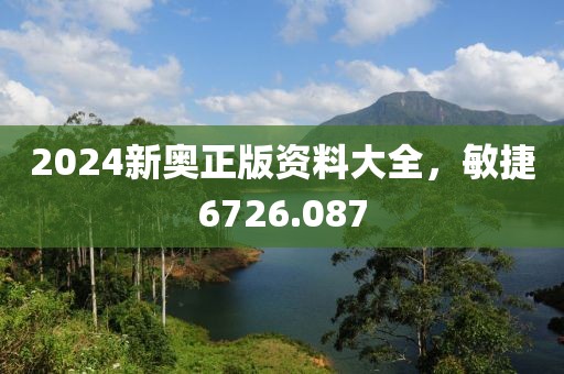 2024新奧正版資料大全，敏捷6726.087