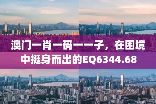 澳門(mén)一肖一碼一一子，在困境中挺身而出的EQ6344.68