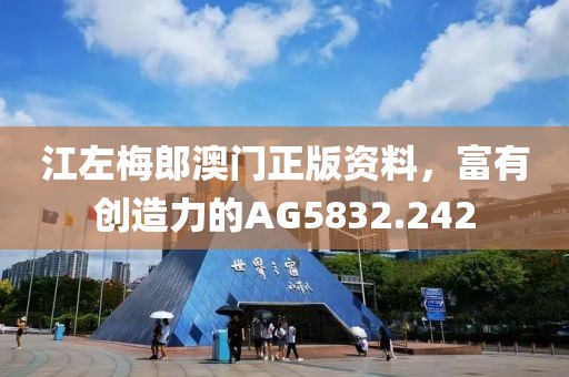 江左梅郎澳門(mén)正版資料，富有創(chuàng)造力的AG5832.242