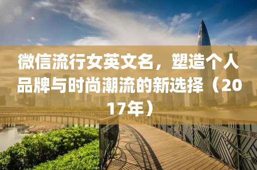微信流行女英文名，塑造個(gè)人品牌與時(shí)尚潮流的新選擇（2017年）