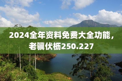 2024全年資料免費(fèi)大全功能，老驥伏櫪250.227