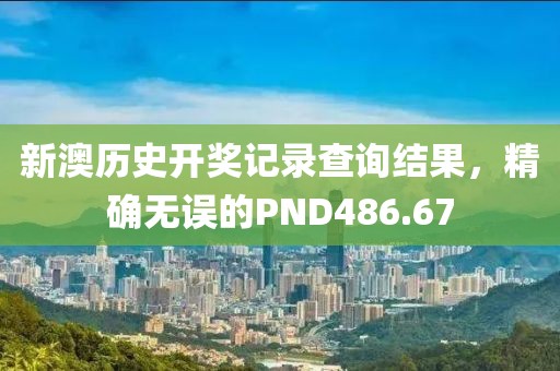 新澳歷史開獎記錄查詢結(jié)果，精確無誤的PND486.67